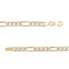 Thumbnail Image 1 of Italian Gold Men's 120 Gauge Diamond-Cut Figaro Chain Bracelet in 14K Two-Tone Gold - 8.0"