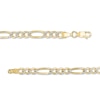 Thumbnail Image 2 of Italian Gold 120 Gauge Diamond-Cut Figaro Chain Bracelet in 14K Two-Tone Gold - 8.0"
