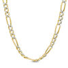Thumbnail Image 0 of Italian Gold Men's 120 Gauge Diamond-Cut Figaro Chain Necklace in 14K Two-Tone Gold - 22"