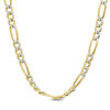 Thumbnail Image 1 of Italian Gold Men's 120 Gauge Diamond-Cut Figaro Chain Necklace in 14K Two-Tone Gold - 22"