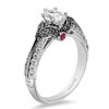 Thumbnail Image 1 of Enchanted Disney Villains Evil Queen 1.00 CT. T.W. Oval Diamond Engagement Ring in 14K White Gold with Black Rhodium