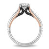 Thumbnail Image 3 of Enchanted Disney Villains Maleficent 1.00 CT. T.W. Enhanced Black and White Diamond Engagement Ring in 14K Two-Tone Gold