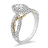 Thumbnail Image 1 of Enchanted Disney Jasmine 0.75 CT. T.W. Marquise Diamond Double Frame Engagement Ring in 14K Two-Tone Gold