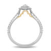 Thumbnail Image 2 of Enchanted Disney Jasmine 0.75 CT. T.W. Marquise Diamond Double Frame Engagement Ring in 14K Two-Tone Gold