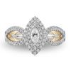 Thumbnail Image 3 of Enchanted Disney Jasmine 0.75 CT. T.W. Marquise Diamond Double Frame Engagement Ring in 14K Two-Tone Gold