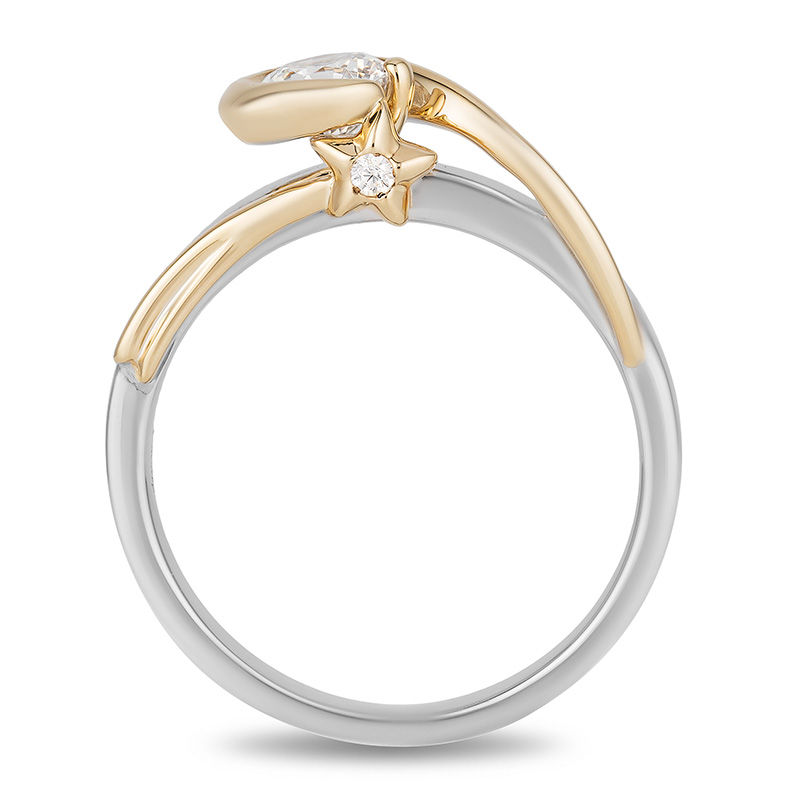 Main Image 3 of Enchanted Disney Villains Hook 0.51 CT. T.W. Diamond Solitaire Engagement Ring in 14K Two-Tone Gold