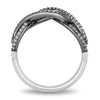 Enchanted Disney Villains Ursula 0.33 CT. T.W. Diamond Intertwining Tentacle Ring in 14K White Gold and Black Rhodium