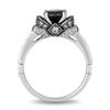 Thumbnail Image 2 of Enchanted Disney Villains Evil Queen 1.50 CT. T.W. Black and White Diamond Engagement Ring in 14K White Gold