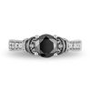 Thumbnail Image 3 of Enchanted Disney Villains Evil Queen 1.50 CT. T.W. Black and White Diamond Engagement Ring in 14K White Gold