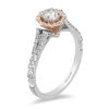 Thumbnail Image 2 of Enchanted Disney Mulan 0.75 CT. T.W. Diamond Frame Engagement Ring in 14K Two-Tone Gold