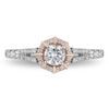 Thumbnail Image 4 of Enchanted Disney Mulan 0.75 CT. T.W. Diamond Frame Engagement Ring in 14K Two-Tone Gold