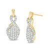 Thumbnail Image 0 of 0.95 CT. T.W. Composite Diamond Pear-Shaped Drop Earrings in 10K Gold