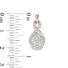 Thumbnail Image 2 of 0.95 CT. T.W. Composite Diamond Pear-Shaped Drop Earrings in 10K Rose Gold