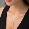 Thumbnail Image 2 of 0.95 CT. T.W. Composite Diamond Teardrop Frame Pendant in 10K Rose Gold