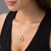 Thumbnail Image 2 of 0.45 CT. T.W. Baguette and Round Diamond Heart Pendant in 10K Gold