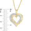 Thumbnail Image 3 of 0.45 CT. T.W. Baguette and Round Diamond Heart Pendant in 10K Gold