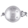 Thumbnail Image 1 of 13.0 - 14.0mm Black Cultured Tahitian Pearl Strand Necklace and 0.06 CT. T.W. Diamond Ball Clasp in 14K White Gold