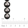Thumbnail Image 2 of 13.0 - 14.0mm Black Cultured Tahitian Pearl Strand Necklace and 0.06 CT. T.W. Diamond Ball Clasp in 14K White Gold