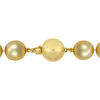 Thumbnail Image 2 of 10.0 - 12.5mm Golden Cream Cultured South Sea Pearl Strand Necklace and 0.06 CT. T.W. Diamond Ball Clasp in 14K Gold