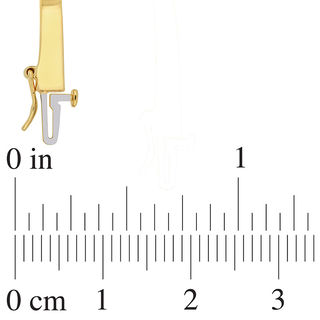 Sideways Oval Citrine Line Bangle in Sterling Silver with Yellow Rhodium