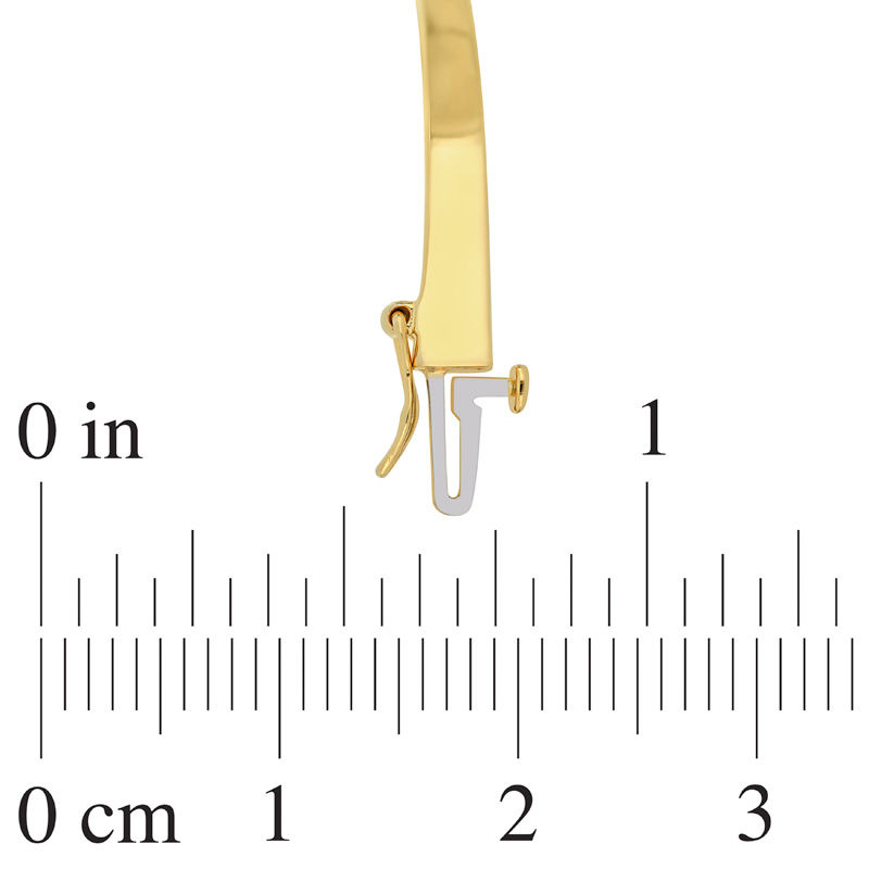 Main Image 3 of Sideways Oval Citrine Line Bangle in Sterling Silver with Yellow Rhodium