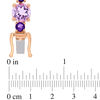 Thumbnail Image 2 of Alternating Amethyst Bracelet in Sterling Silver with Rose Rhodium - 7.25"