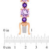 Thumbnail Image 3 of Alternating Amethyst Bracelet in Sterling Silver with Rose Rhodium - 7.25"
