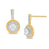 Thumbnail Image 1 of 0.50 CT. T.W. Certified Canadian Diamond Frame Vintage-Style Drop Earrings in 10K Gold (I/I1)