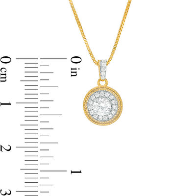 0.32 CT. T.W. Certified Canadian Diamond Frame Vintage-Style Drop Pendant in 10K Gold (I/I1)