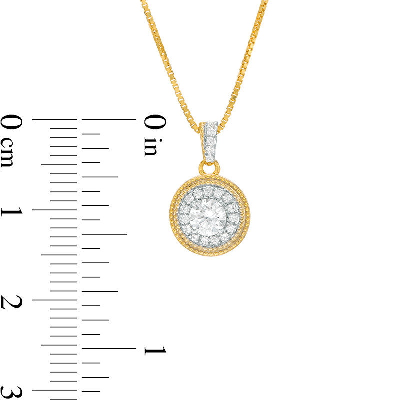 0.32 CT. T.W. Certified Canadian Diamond Frame Vintage-Style Drop Pendant in 10K Gold (I/I1)