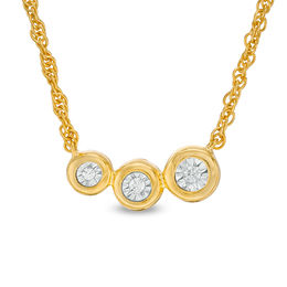 0.05 CT. T.W. Diamond Graduating Circles Necklace in 10K Gold