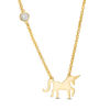 Thumbnail Image 0 of Diamond Accent Solitaire Prancing Unicorn Necklace in 10K Gold