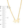 Thumbnail Image 1 of Diamond Accent Solitaire Prancing Unicorn Necklace in 10K Gold