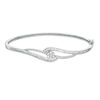 Thumbnail Image 1 of 0.75 CT. T.W. Composite Diamond Bypass Bangle in 10K White Gold
