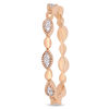 Thumbnail Image 3 of 0.09 CT. T.W. Diamond Alternating Marquise Vintage-Style Stackable Band in 10K Rose Gold