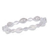 Thumbnail Image 1 of 0.09 CT. T.W. Diamond Alternating Marquise Vintage-Style Stackable Band in 10K White Gold