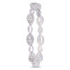 Thumbnail Image 3 of 0.09 CT. T.W. Diamond Alternating Marquise Vintage-Style Stackable Band in 10K White Gold