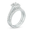 Thumbnail Image 2 of 1.00 CT. T.W. Diamond Cushion Frame Bridal Set in 14K White Gold