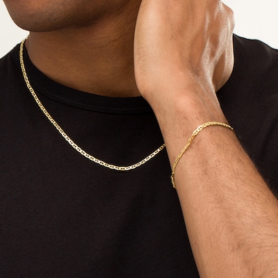 Men's 3.1mm Mariner Chain Necklace and Bracelet Set in 14K Gold