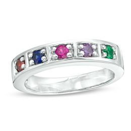 Mother's Birthstone Squares Ring (3-7 Stones)