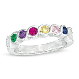 Mother's Birthstone Twist Ring (3-7 Stones)