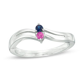 Mother's Birthstone Linear Split Shank Ring (2-3 Stones)