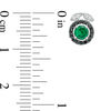 Thumbnail Image 2 of 4.0mm Lab-Created Emerald and 0.18 CT. T.W. Enhanced Black and White Diamond Leaf Top Stud Earrings in Sterling Silver