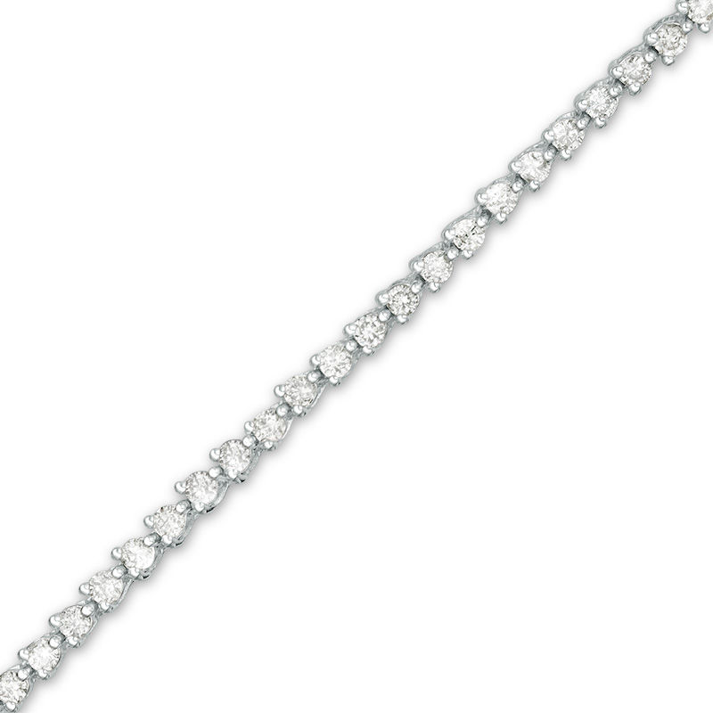 1.00 CT. T.W. Diamond Tennis Bracelet in 10K White Gold|Peoples Jewellers