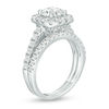 Thumbnail Image 2 of 2.00 CT. T.W. Diamond Cushion Frame Bridal Set in 14K White Gold