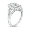 Thumbnail Image 3 of 1.00 CT. T.W. Composite Diamond Marquise Sunburst Frame Ring in 10K White Gold