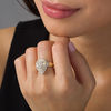 Thumbnail Image 1 of 1.00 CT. T.W. Composite Diamond Teardrop Frame Ring in 10K Gold