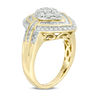 Thumbnail Image 2 of 1.00 CT. T.W. Composite Diamond Teardrop Frame Ring in 10K Gold