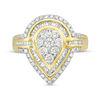 Thumbnail Image 3 of 1.00 CT. T.W. Composite Diamond Teardrop Frame Ring in 10K Gold