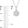0.16 CT. T.W. Diamond Scallop Frame Pendant in Sterling Silver